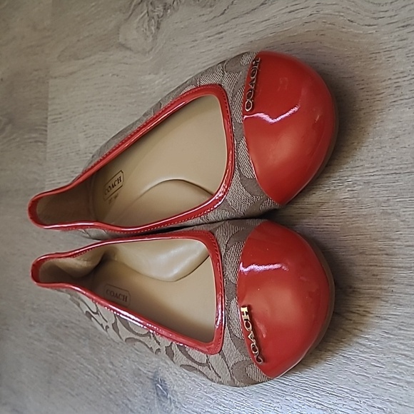 Coach Darena flats red size 7.5 B - Picture 2 of 6